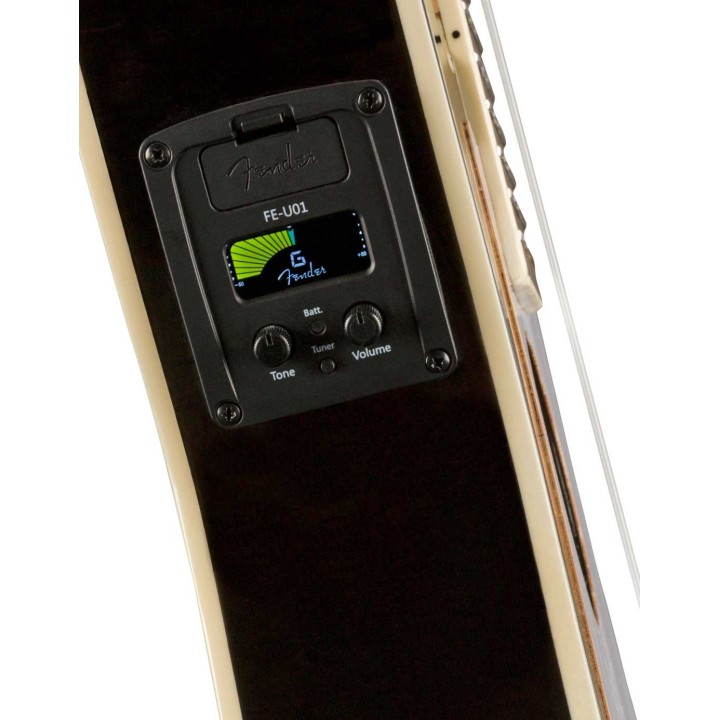 Fender Fullerton Strat® Uke, Concert, Walnut Fingerboard, Black