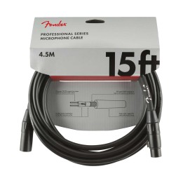 Fender 15ft Professional Series Microphone Cable, Black