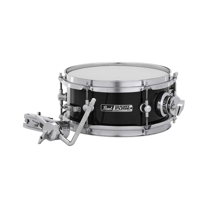 Pearl SFS10/C750, Short Fuse 10" x 4.5" Snare Drum w/Mount and Clamp, Jet Black