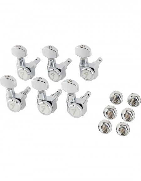 Fender Locking Stratocaster®/Telecaster® Machine Heads, All Short Post, Chrome (6)