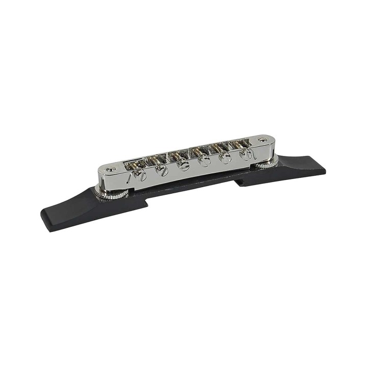 Gretsch Bridge Assembly, Adjusto-Matic, Chrome w/ Ebony Base