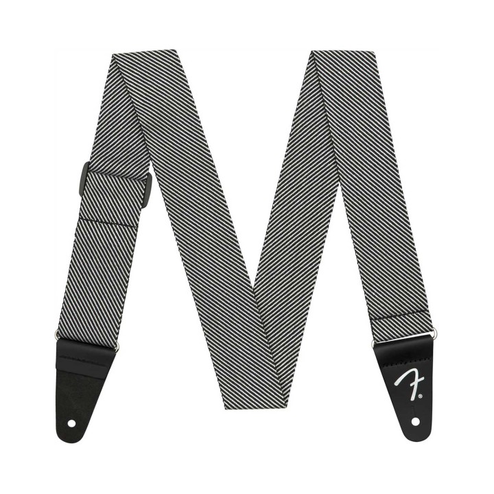 Fender Modern Tweed Strap, White and Black