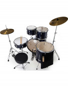 Pearl Road Show RS525SC/C743, 5-Piece Drum Set with Hardware and Sabian Cymbals Set, Royal Blue Metallic