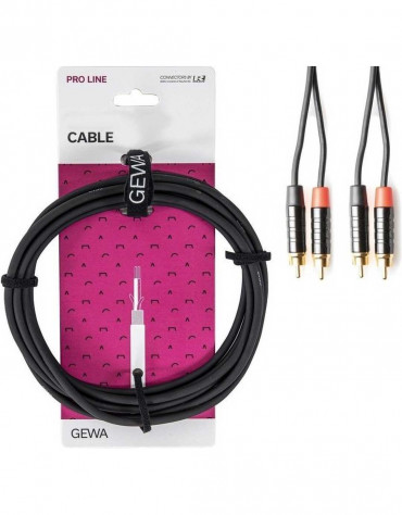 Gewa 190.794, 1,5m TWIN CABLE PRO LINE