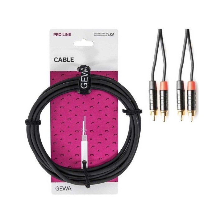 Gewa 190.795, 3m TWIN CABLE PRO LINE