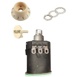 Fender 250K Split Shaft S-1 Guitar Switch & Stratocaster S-1 Switch Knob/Cap Assembly - Aged White