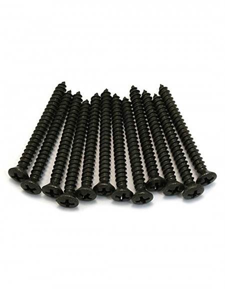 Fender Neck Mounting Screws 8 x 1-3/4 Pack of 12, Black