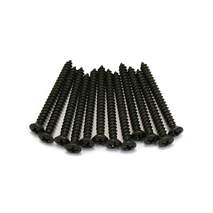 Fender Neck Mounting Screws 8 x 1-3/4 Pack of 12, Black