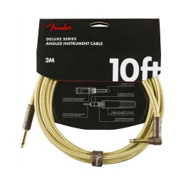 Fender 10ft Deluxe Series Tweed Instrument Cable Angle, Tweed