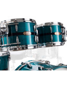 Pearl Masters Maple Reserve MRV904XEP/C850, 4-Piece Shell Set, Aqua Turquoise Stripe