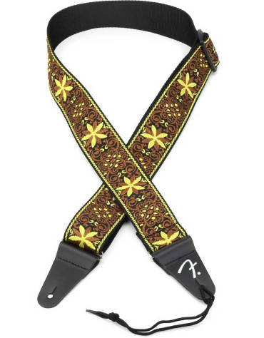 Fender Pasadena Woven Strap, Yellow Wallflower