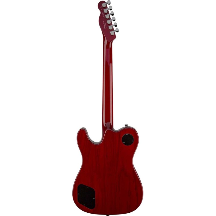 Fender Jim Adkins JA-90 Telecaster® Thinline, Indian Laurel Fingerboard, Crimson Red Transparent