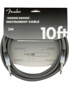 Fender 10ft Ombré Instrument Cable, Silver Smoke