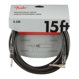 Fender 15ft Professional Series Instrument Cable Angle, Black