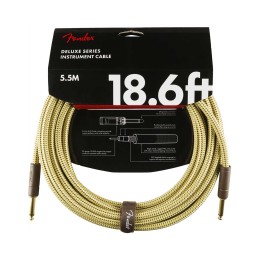 Fender 18.6ft Deluxe Series Tweed Instrument Cable, Tweed