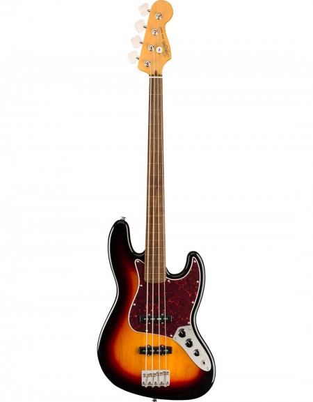Squier Classic Vibe '60s Jazz Bass® Fretless, Indian Laurel Fingerboard, 3-Color Sunburst