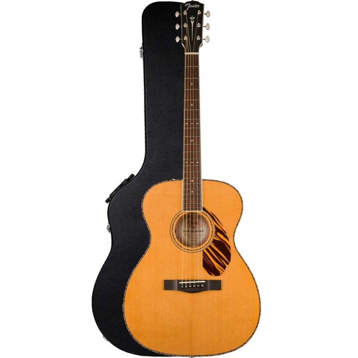 Fender PO-220E Orchestra, Ovangkol Fingerboard, Natural, with Hardshell Case