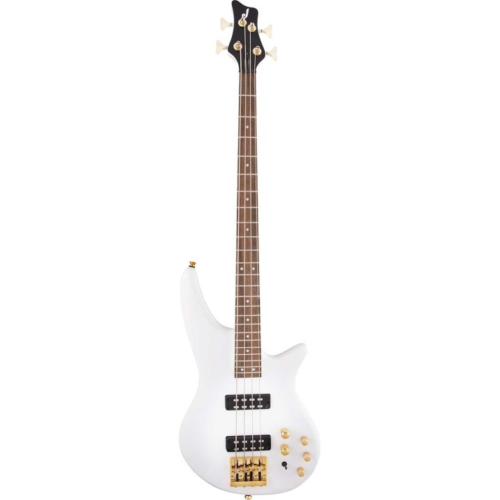 Jackson JS SERIES SPECTRA BASS JS3, Laurel Fingerboard, Snow White / Gold