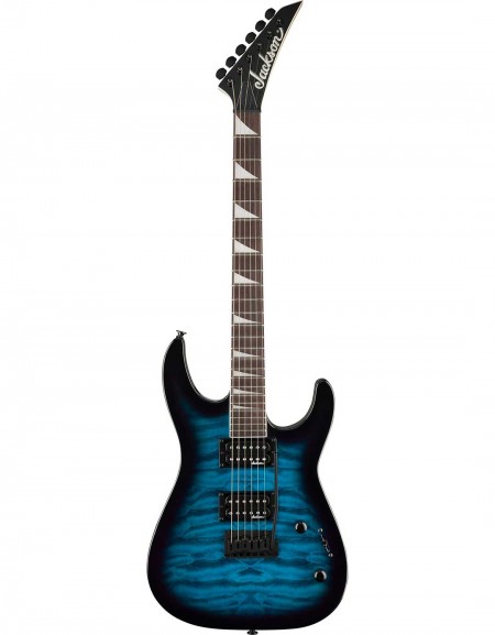 Jackson JS SERIES DINKY® JS20 DKQ 2PT, Amaranth Fingerboard, Transparent Blue