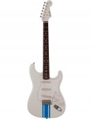 Fender 2023 Collection Made in Japan Traditional '60s Stratocaster® Olympic White with Blue Competition Stripe