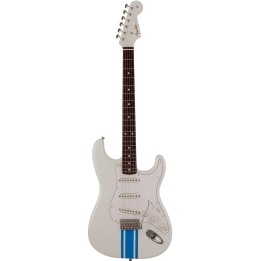 Fender 2023 Collection Made in Japan Traditional '60s Stratocaster® Olympic White with Blue Competition Stripe