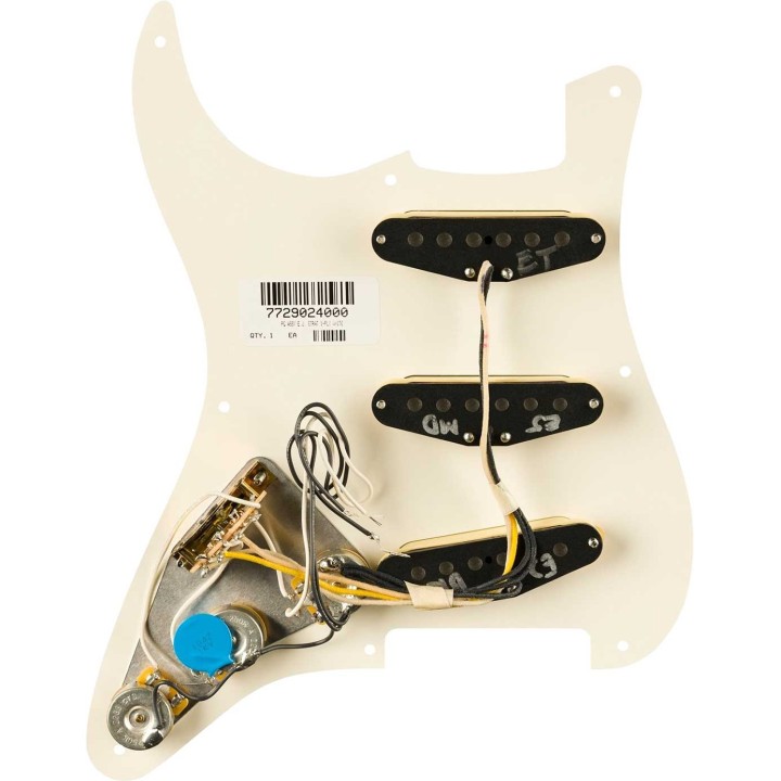 Fender Pre-Wired Strat® Pickguard, Eric Johnson Signature, 1-Ply Parchment