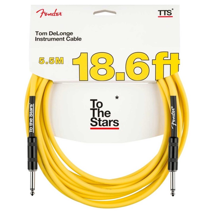Fender 18.6ft Tom DeLonge To The Stars Instrument Cable, Graffiti Yellow