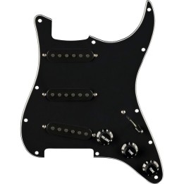 Fender Pre-Wired Strat Pickguard Pure Vintage '65 w/ Reverse Wound Middle Pickup 11 Hole Black