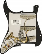 Fender Pre-Wired Strat Pickguard Pure Vintage '65 w/ Reverse Wound Middle Pickup 11 Hole Black