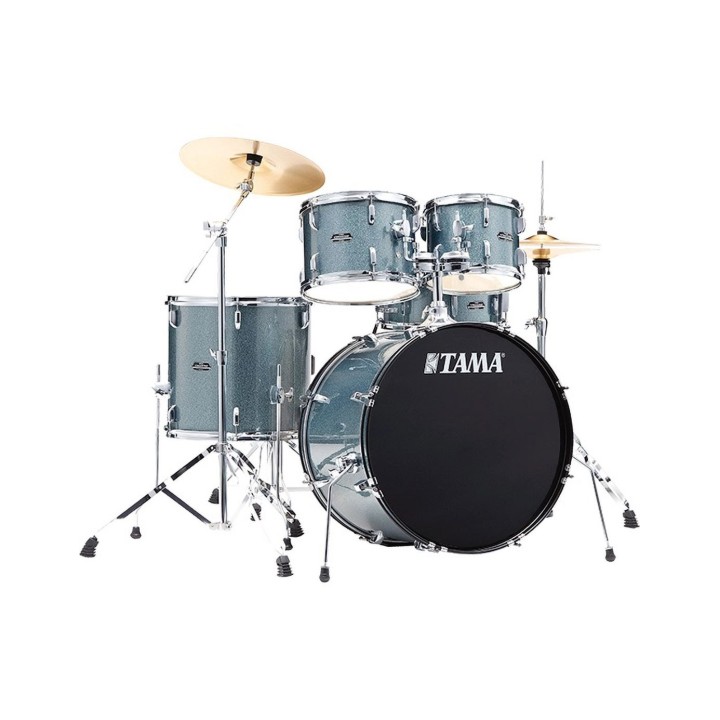 Tama Stagestar ST52H5C-SEM, 5-Piece Shell Set with Cymbals and Hardware, Sea Blue Mist