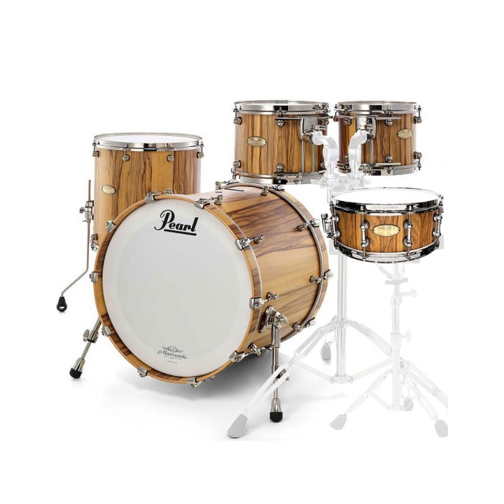 Pearl Masterworks Heritage Recipe, 5-Piece Shell Set, Natural Black Limba
