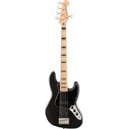 Squier Affinity Series® Active Jazz Bass® V, Maple Fingerboard, Black