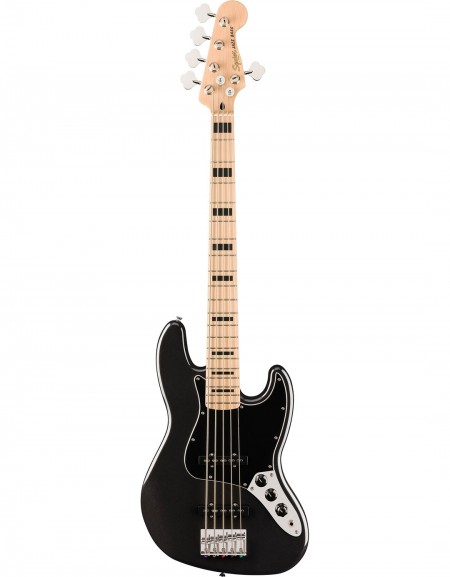 Squier Affinity Series® Active Jazz Bass® V, Maple Fingerboard, Black