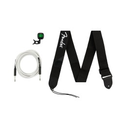 Fender Accessory Essentials Pack - Cable, Clip-On Tuner, Strap