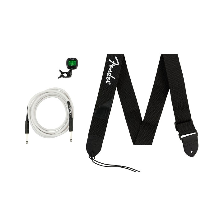Fender Accessory Essentials Pack - Cable, Clip-On Tuner, Strap