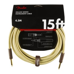 Fender 15ft Deluxe Series Instrument Cable, Tweed