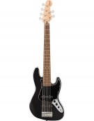 Squier Affinity Series® Jazz Bass® VI, Indian Laurel, Black Metallic