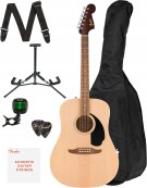 Fender California Debut Redondo Series Acoustic Guitar Pack, Natural