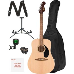 Fender California Debut Redondo Series Acoustic Guitar Pack, Natural