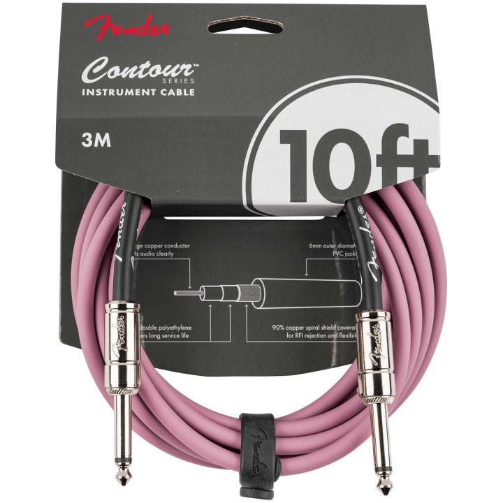 Fender Contour™ Series Instrument Cables, Burgundy Mist