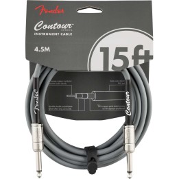 Fender 15ft Contour™ Series Instrument Cables, Inca Silver