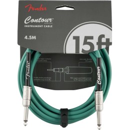 Fender 15ft Contour™ Series Instrument Cables, Sherwood Green
