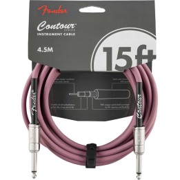 Fender 15ft Contour™ Series Instrument Cables, Burgundy Mist