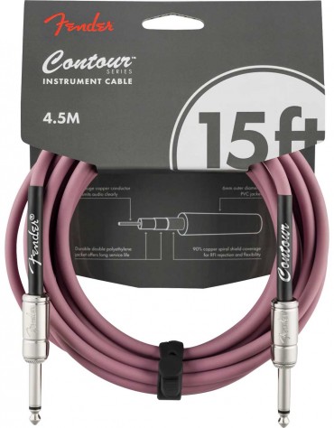 Fender 15ft Contour™ Series Instrument Cables, Burgundy Mist