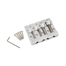 Fender HiMass™ 4-String Bass Bridge Assembly With Zinc Saddles, Chrome