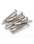 Fender Vintage-Style Strat® Bridge Mounting Screws, Nickel (12 pcs)