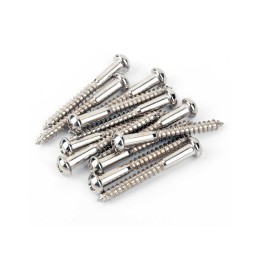 Fender Vintage-Style Strat® Bridge Mounting Screws, Nickel (12 pcs)
