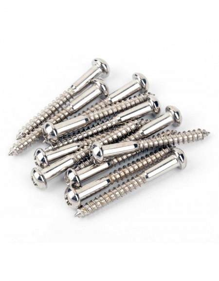 Fender Vintage-Style Strat® Bridge Mounting Screws, Nickel (12 pcs)