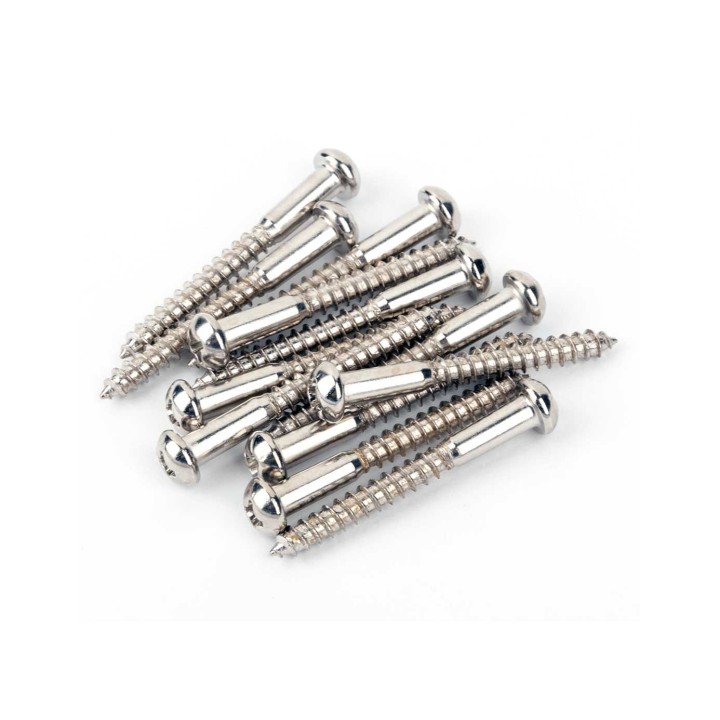 Fender Vintage-Style Strat® Bridge Mounting Screws, Nickel (12 pcs)