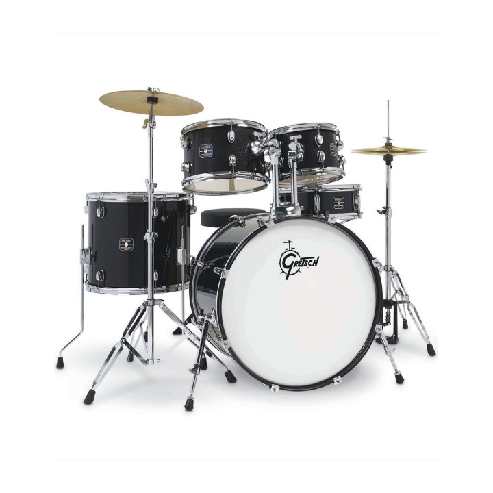 Gretsch Renegade GR801.050, 5-Piece Shell Set with Cymbals and Hardware, Black Mist